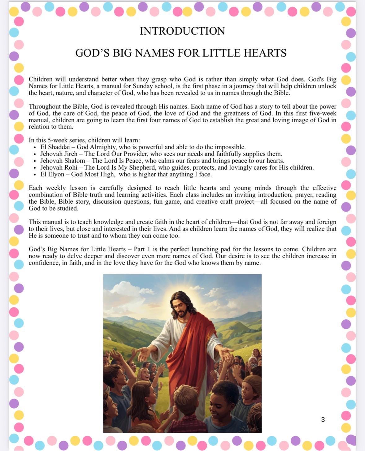 God's Big Names_VBS Manual with Songs.