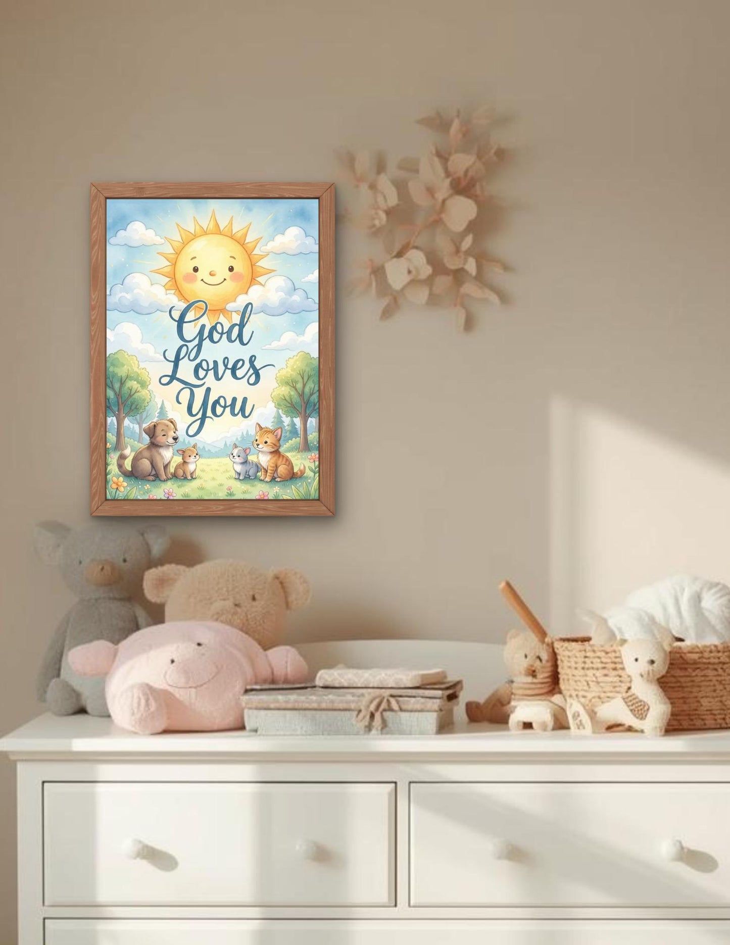 God Loves You Nursery Art