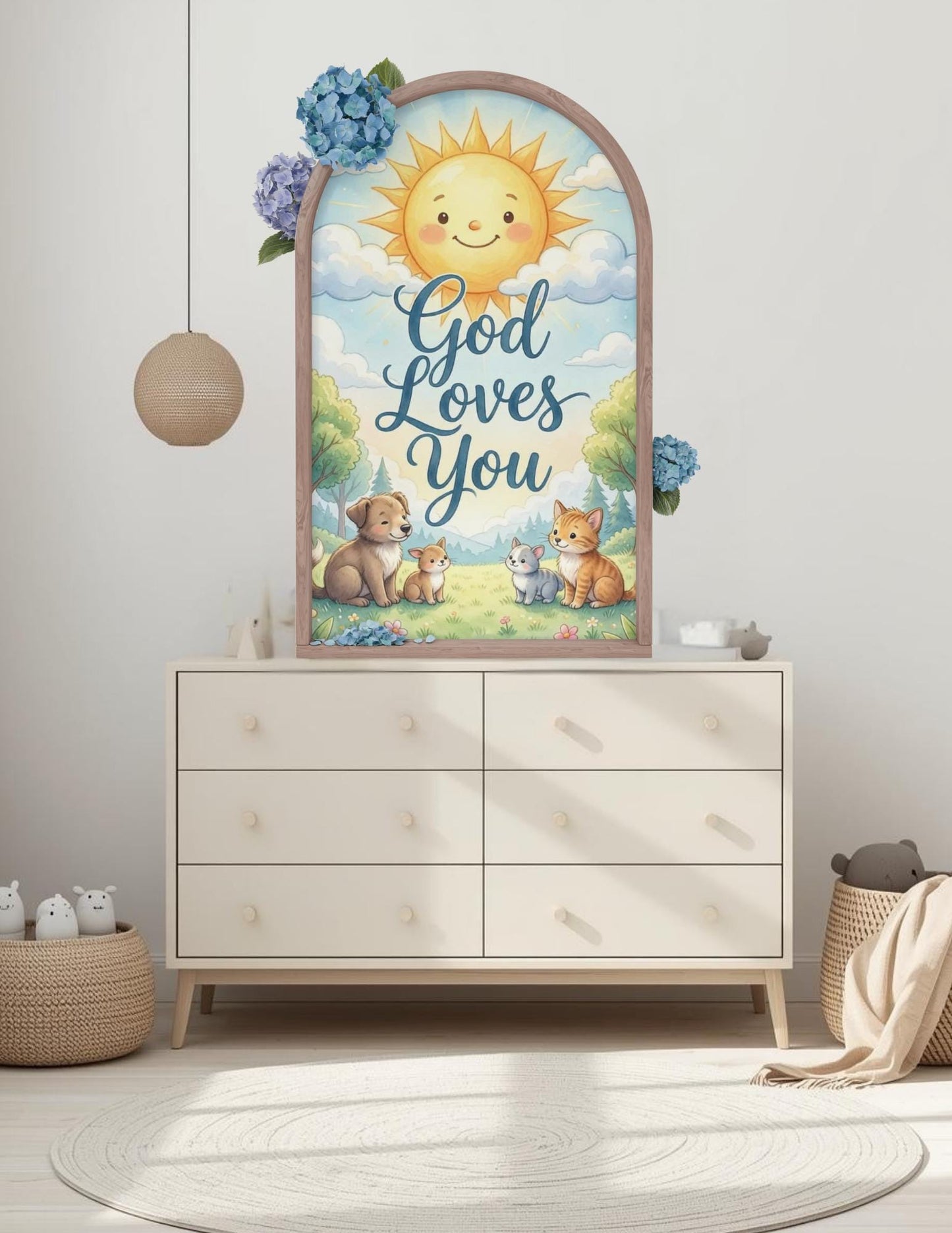 God Loves You Nursery Art